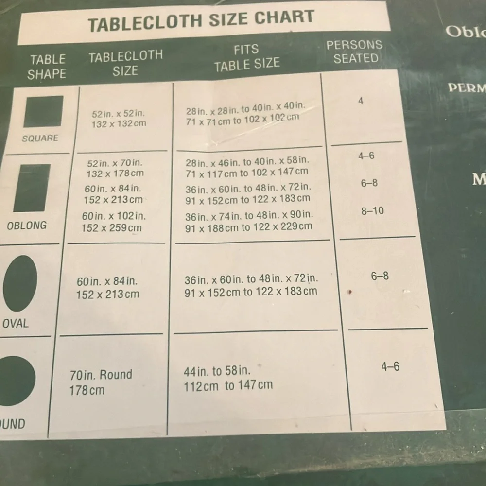 Satin stripe table cloth 60 x 102